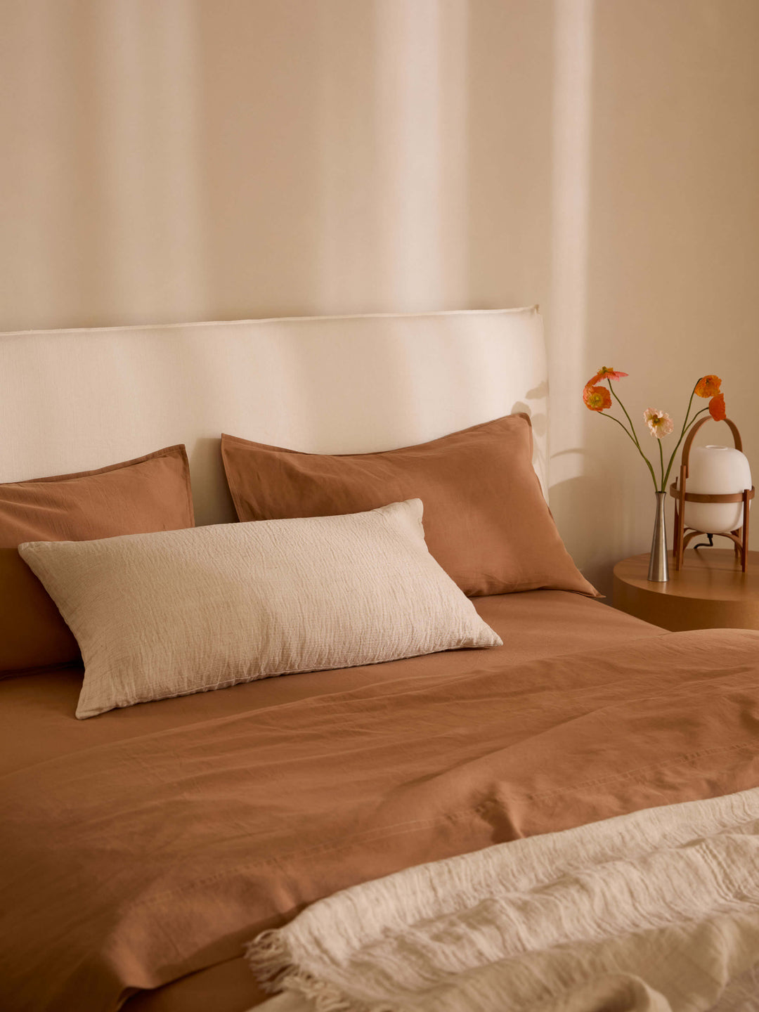 Eve Tan Linen & Cotton Pillowcases