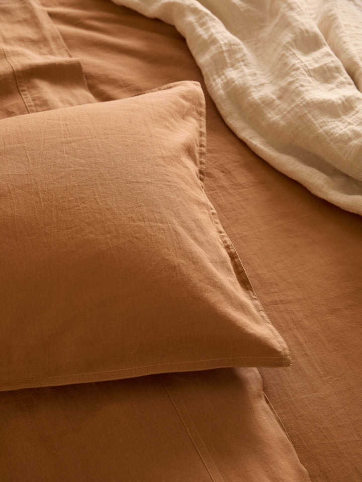Eve Tan Linen & Cotton Pillowcases