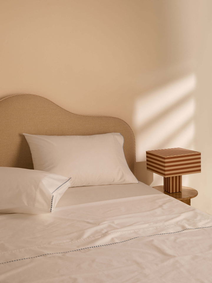 Florian French Blue Egyptian Cotton Sheet Set