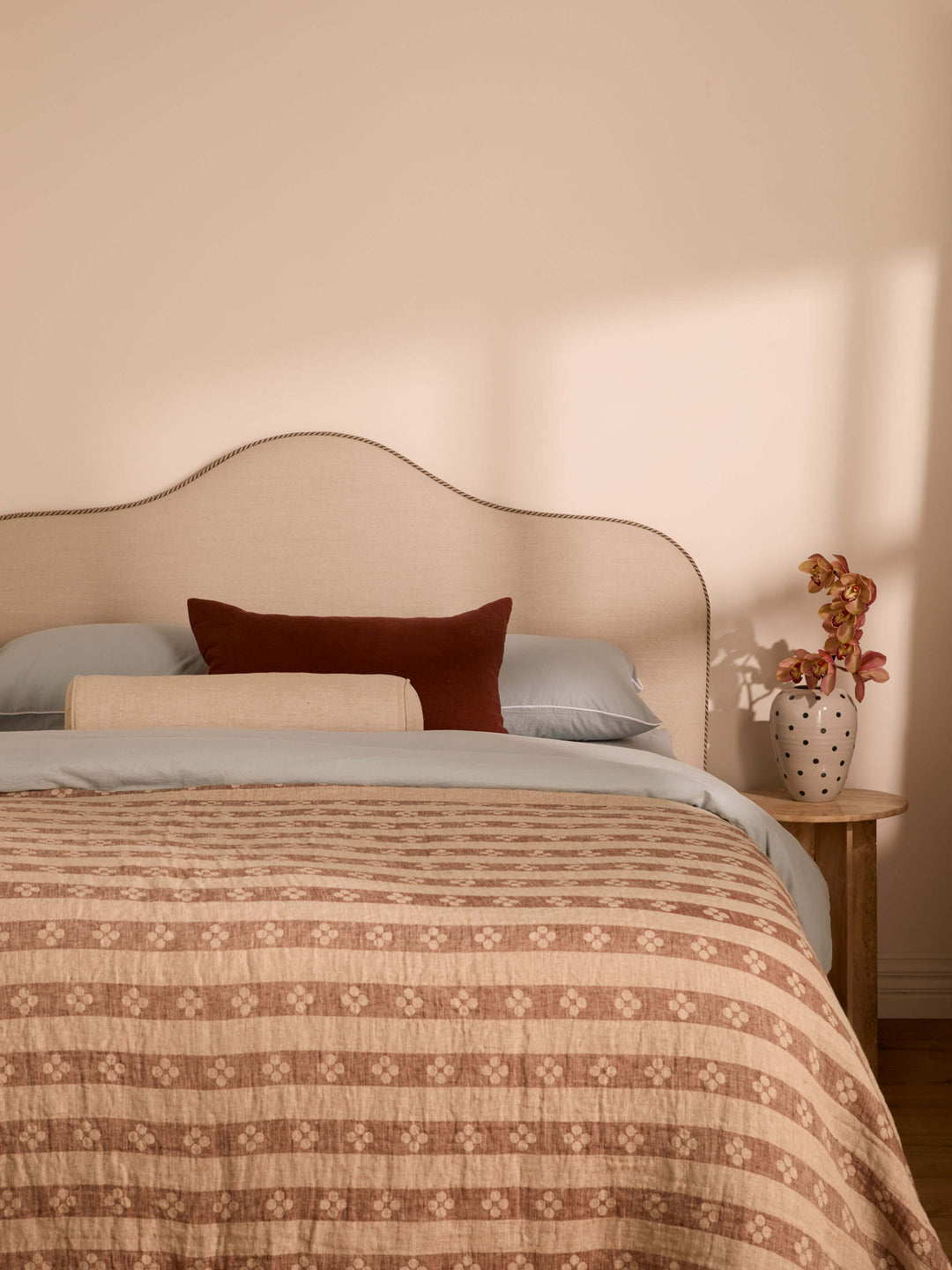 Ava Maple Pure Linen Rectangle Cushion