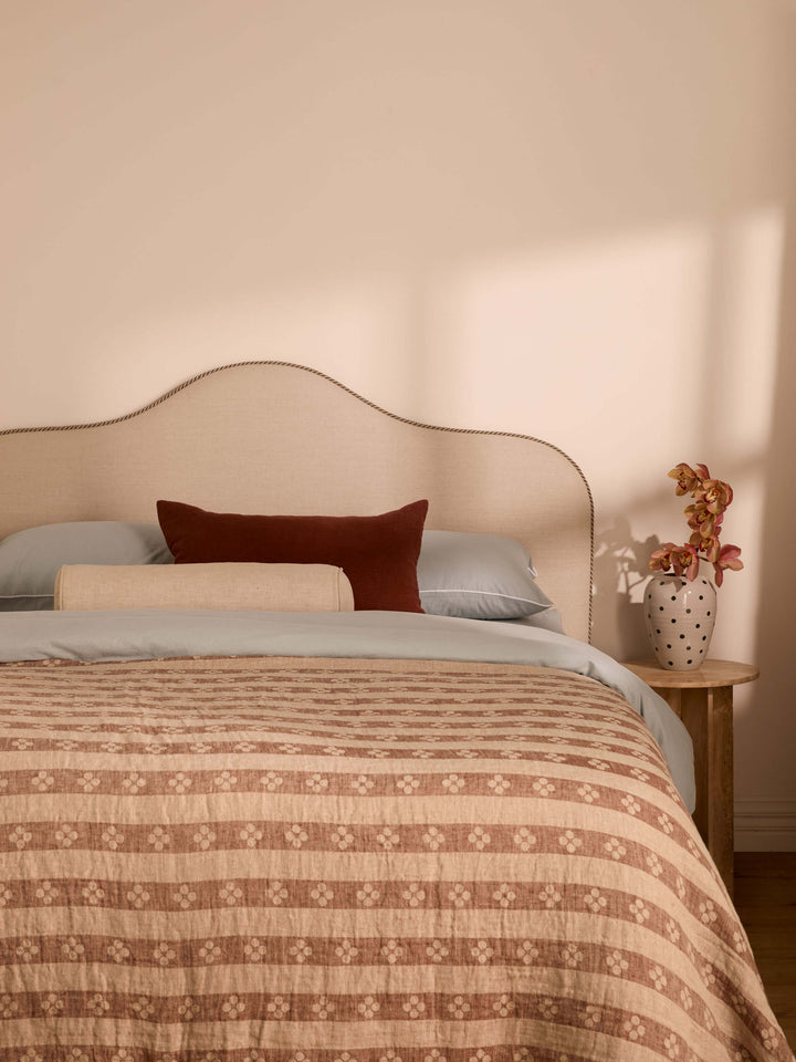 Ava Maple Pure Linen Rectangle Cushion