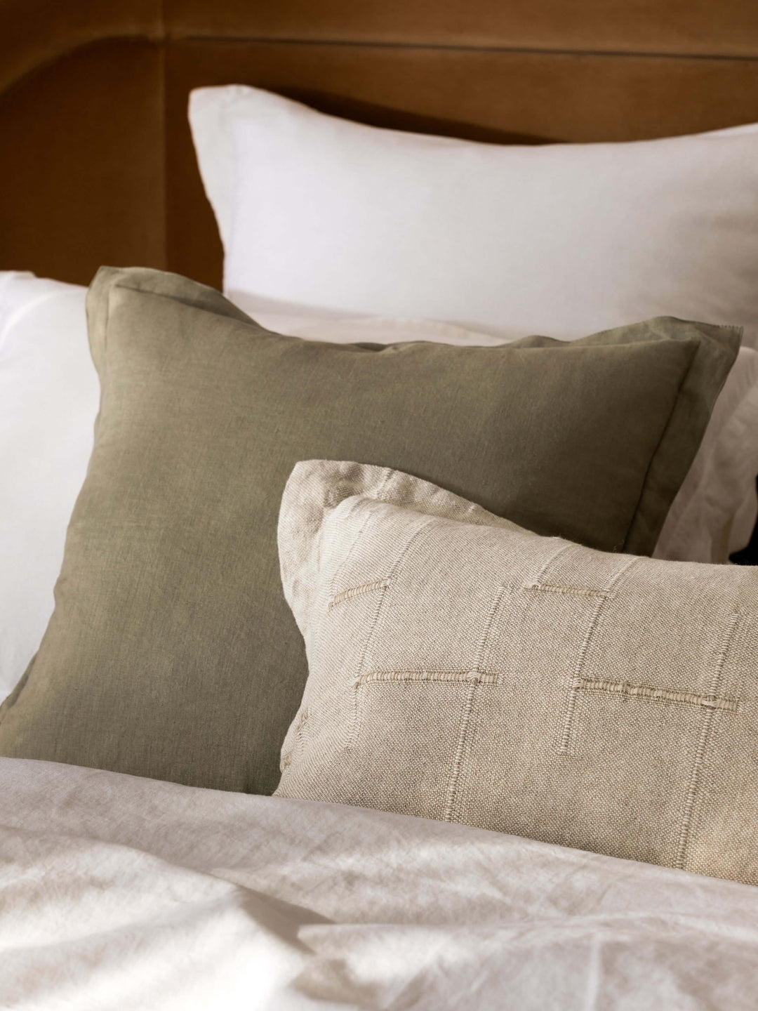 Palermo Natural French Linen Rectangle Cushion