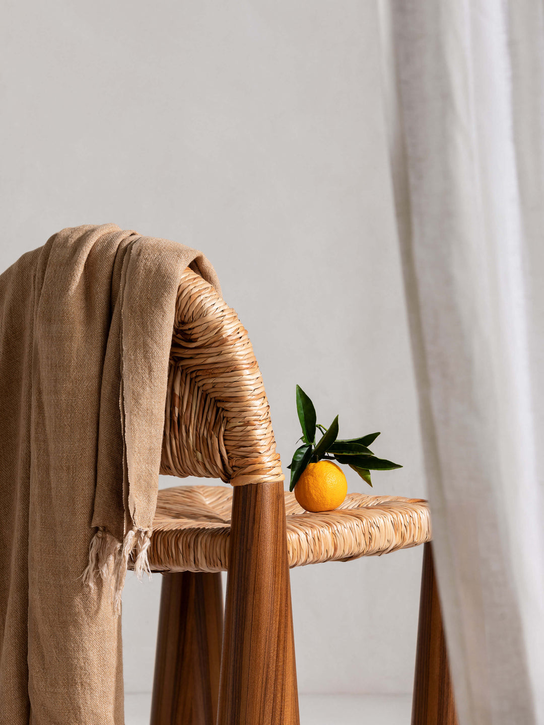 Burton Toffee Heavy Linen Throw