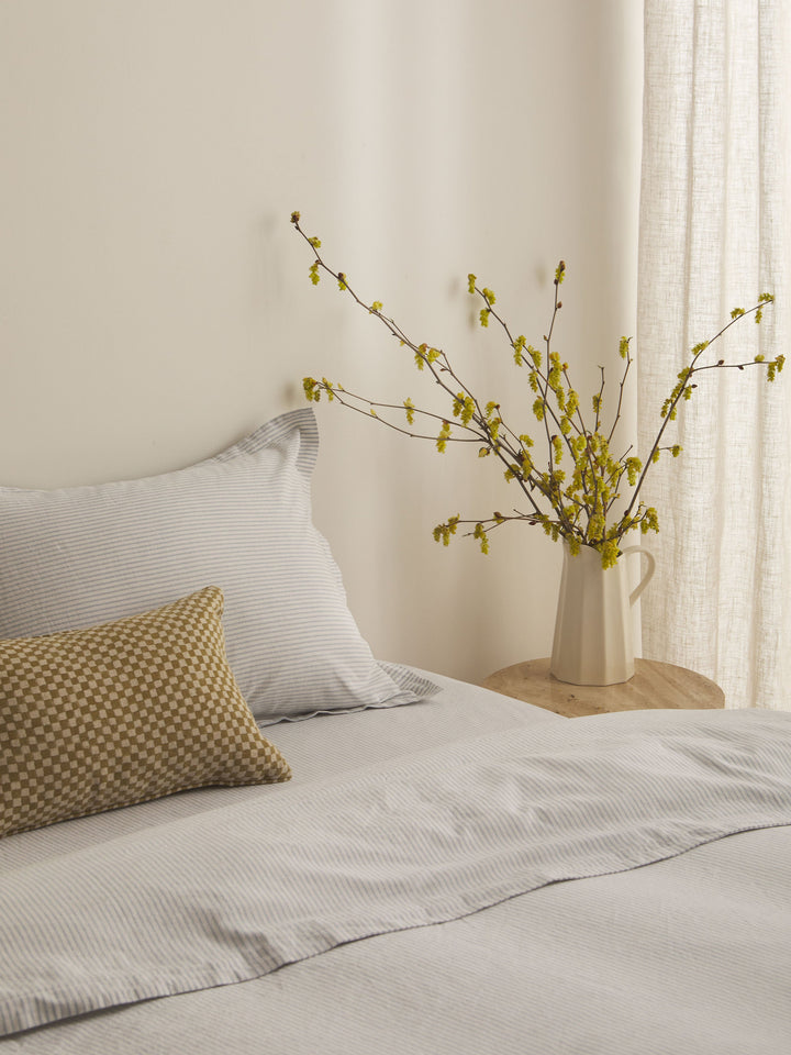Celeste Sky Linen & Cotton Pillowcases