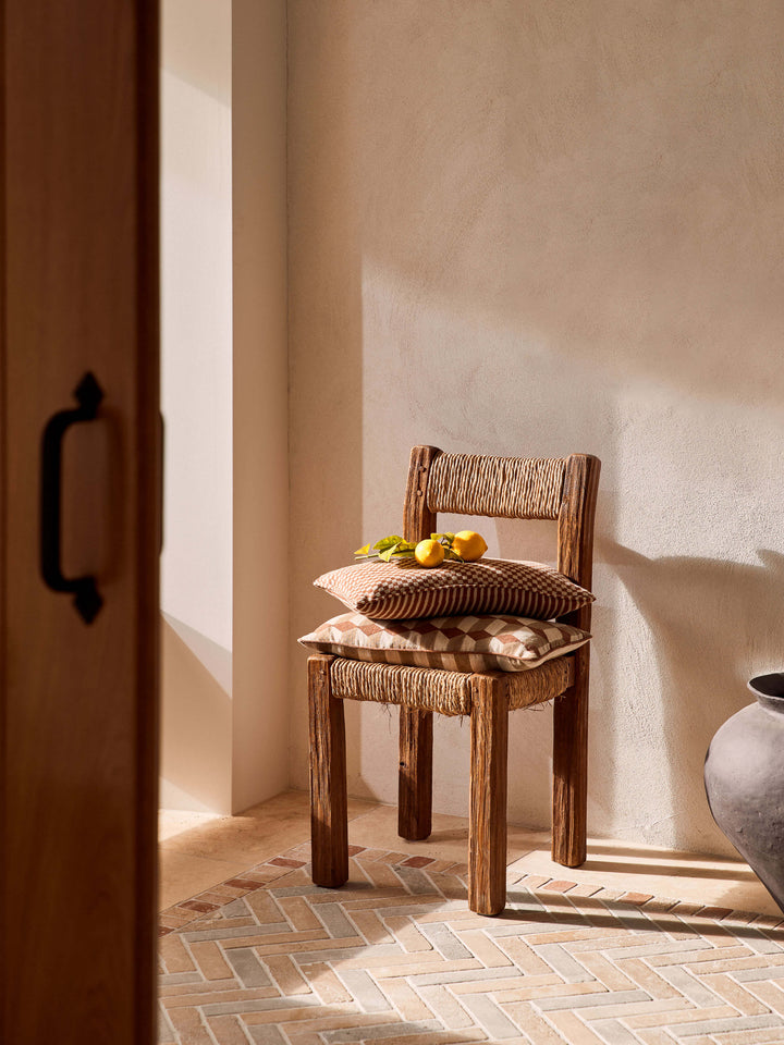 Gia Terracotta Reversible Linen Cushion