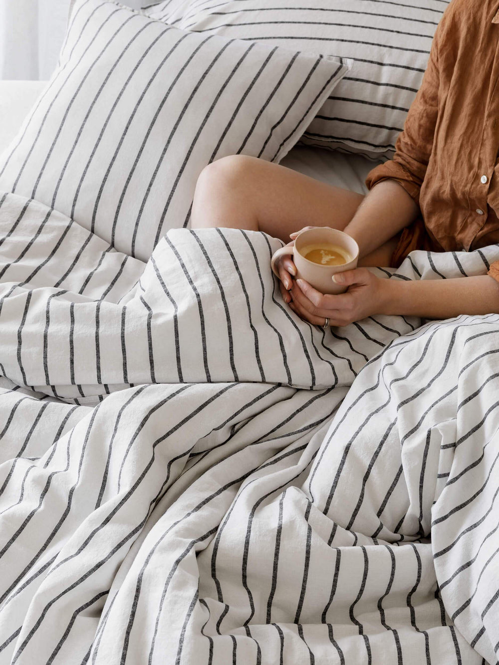 Loft Graphite Linen & Cotton Duvet Cover Set