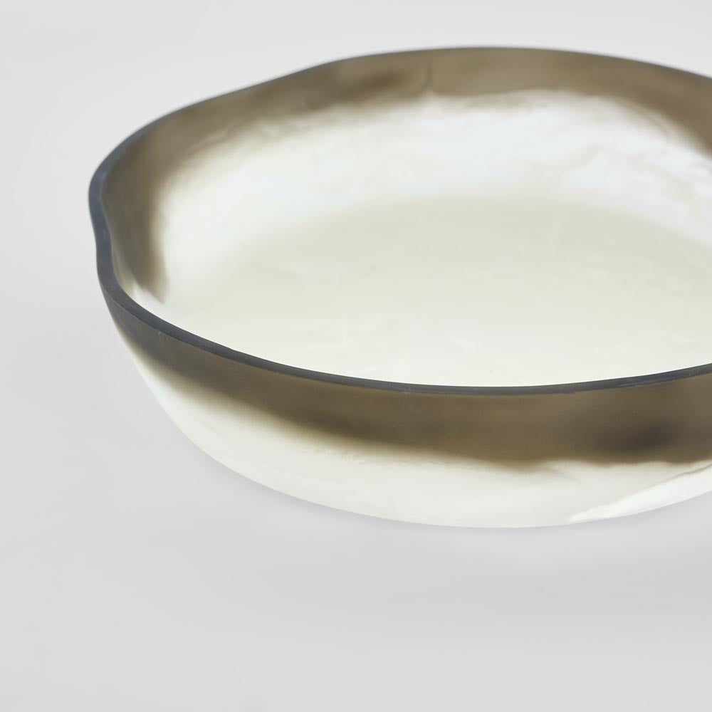 Halo Bowl Large Swirl Resin B&W