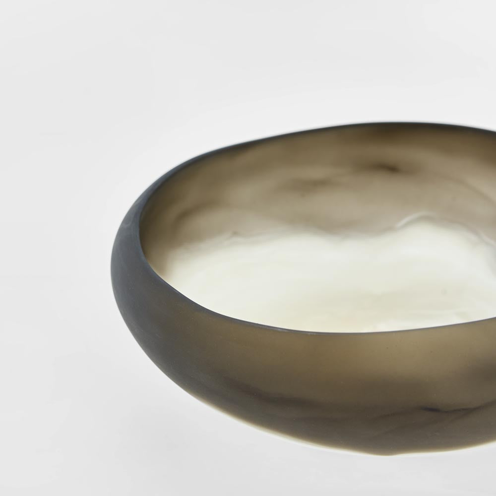 Halo Bowl Medium Swirl Resin B&W