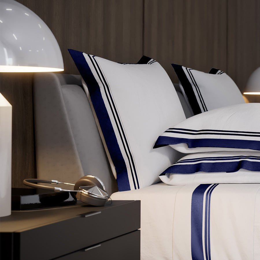 Manhattan navy European pillowcase, view 2