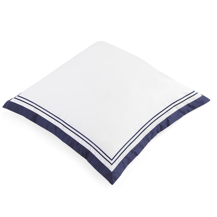 Manhattan European pillowcase with navy border