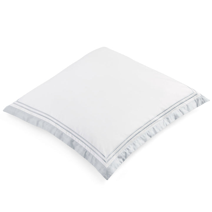 Manhattan European pillowcase with nickel grey border