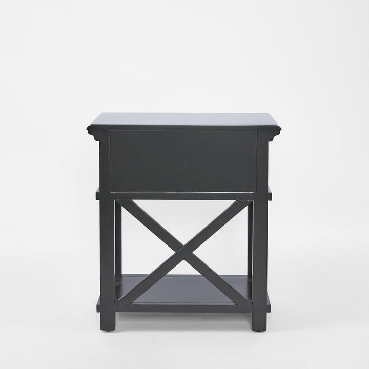 Sorrento Hamptons Bedside Table W/Drawer Black