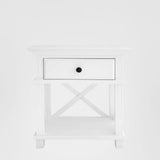 Sorrento Hamptons Bedside Table W/Drawer White