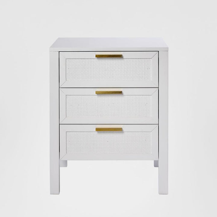 Santorini Bedside 3 Drawers White