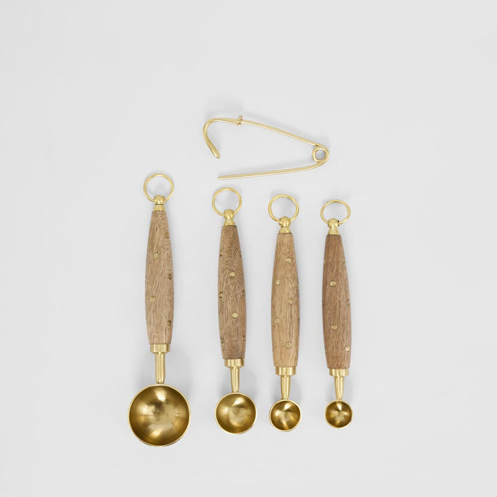 Wooden Handle Measuring Spoons Set of 4