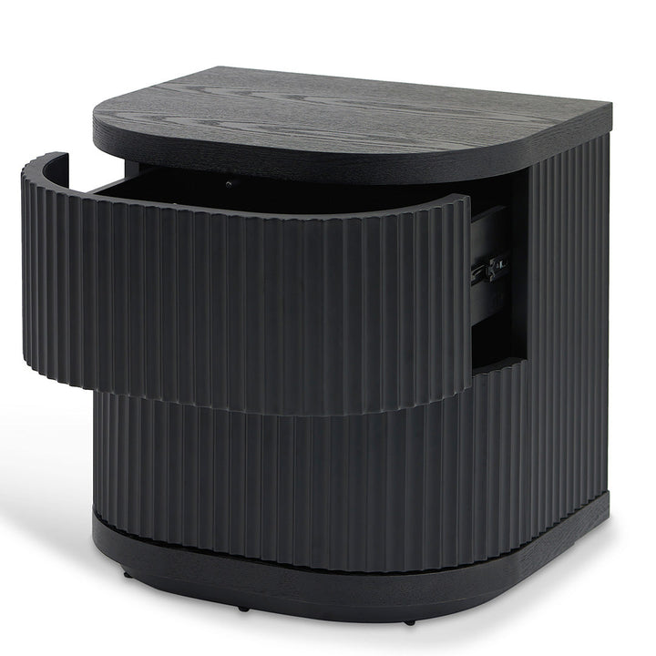 Shadow Column Bedside Table Black