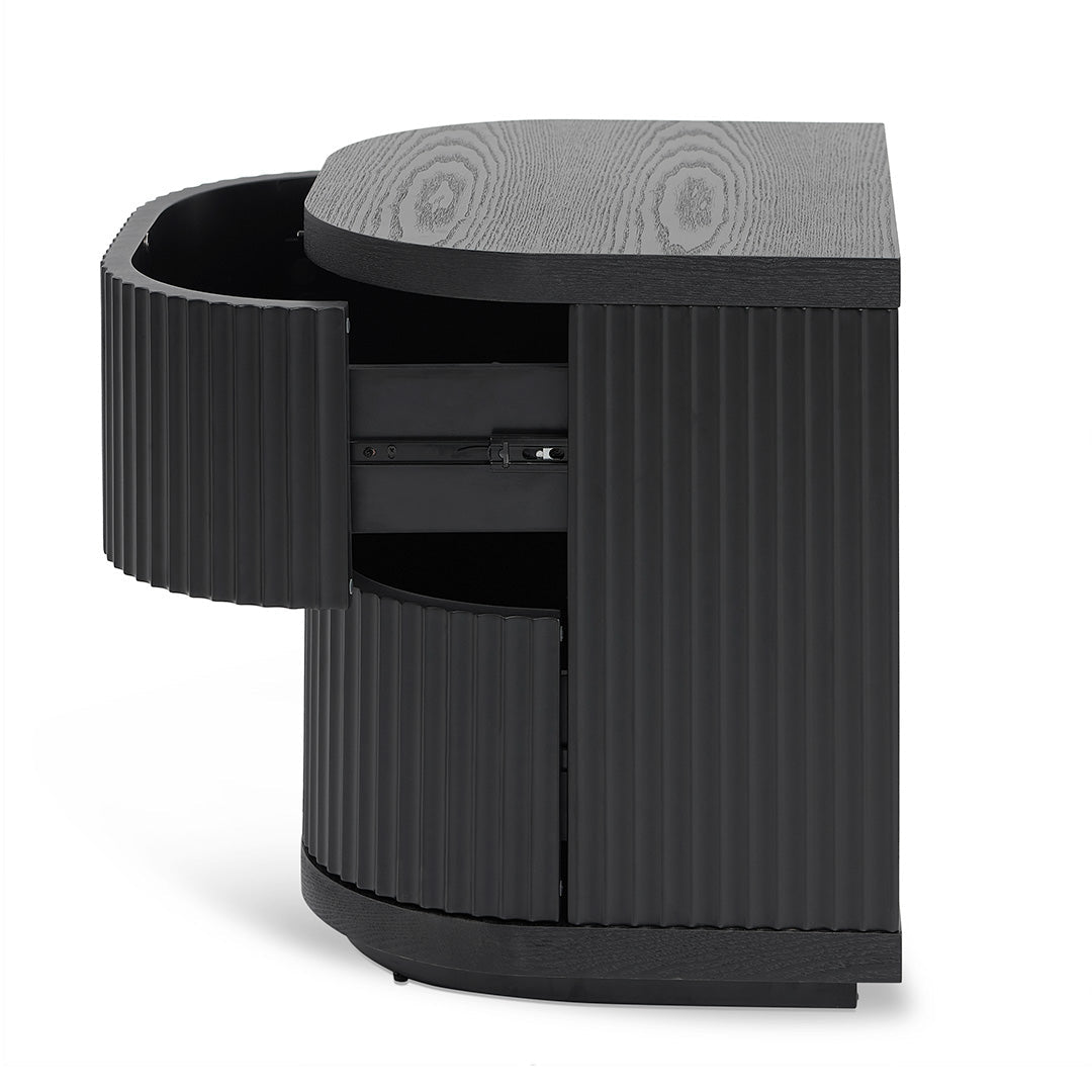 Shadow Column Bedside Table Black