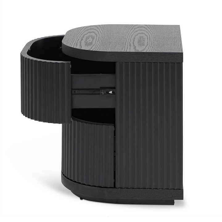 Shadow Column Bedside Table Black