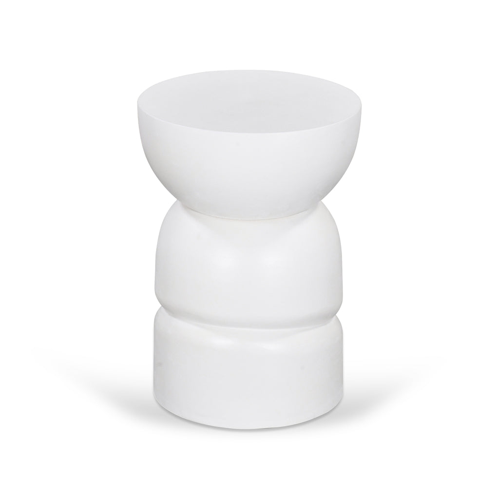 CST8722-RB 38cm Round Side Table - White
