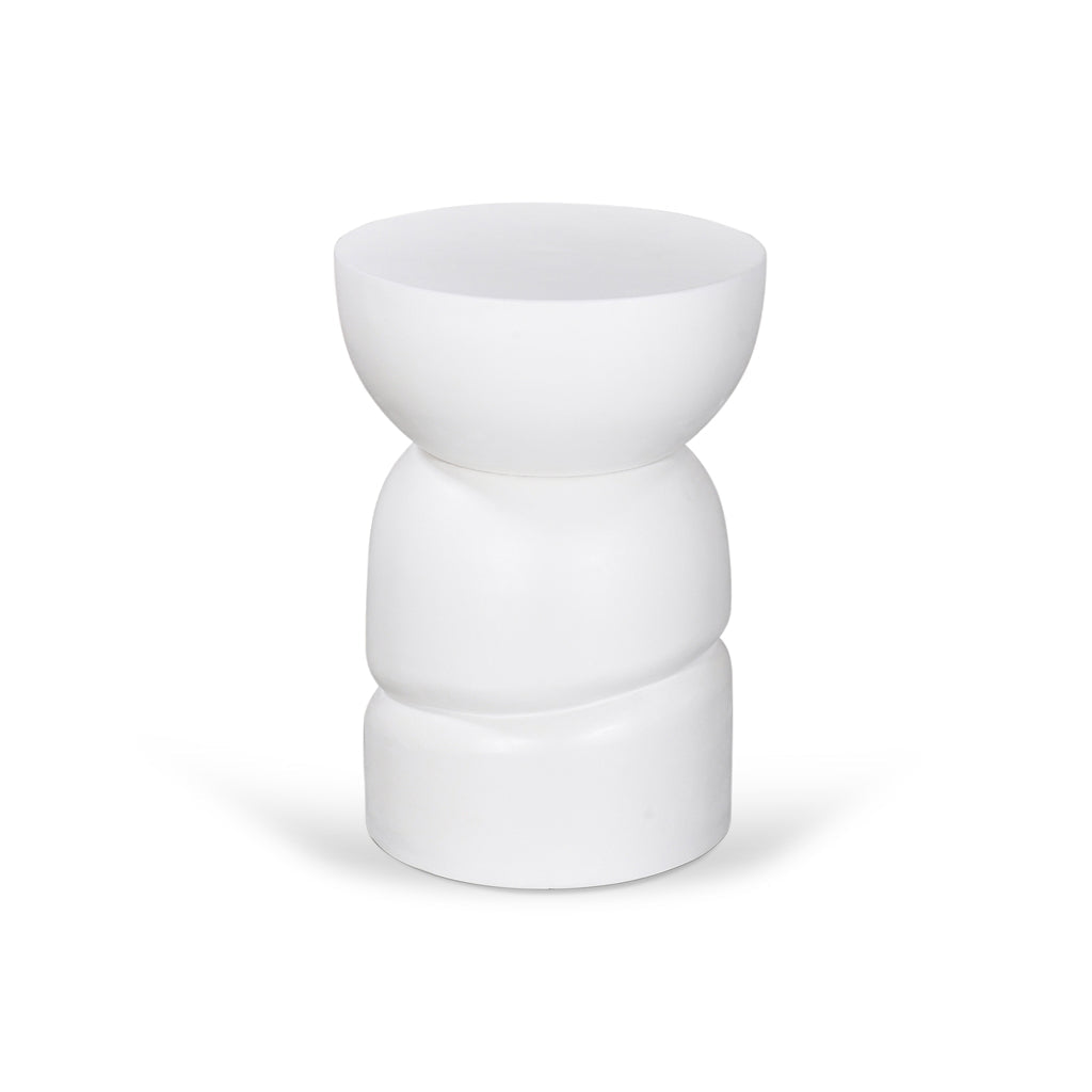 CST8722-RB 38cm Round Side Table - White