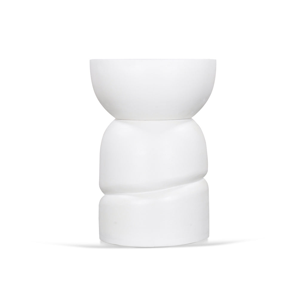 CST8722-RB 38cm Round Side Table - White