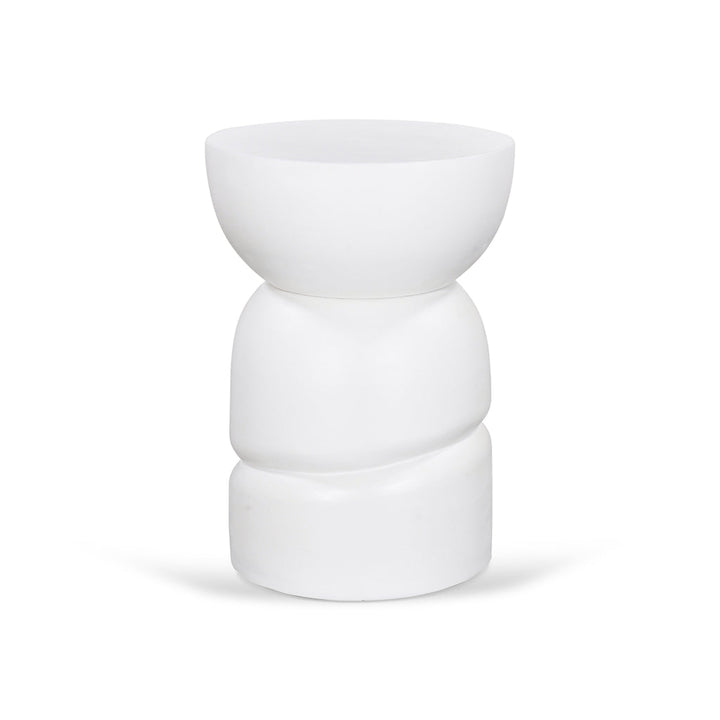 CST8722-RB 38cm Round Side Table - White
