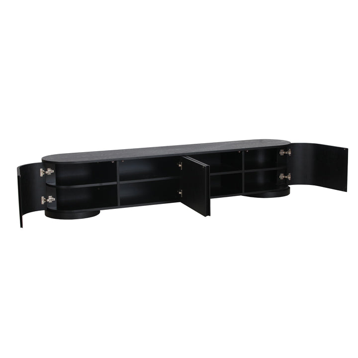 Crescent 2.2m TV Entertainment Unit Black