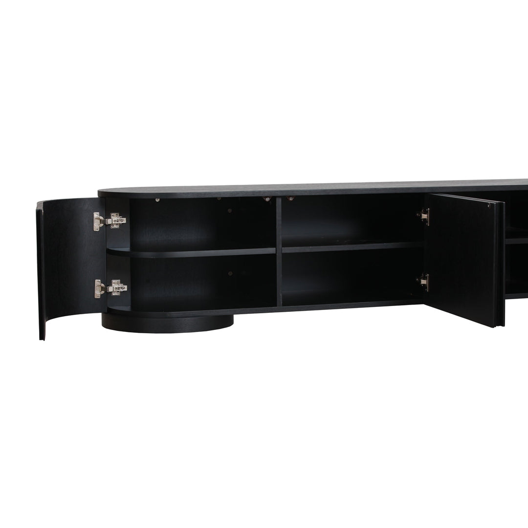 Crescent 2.2m TV Entertainment Unit Black