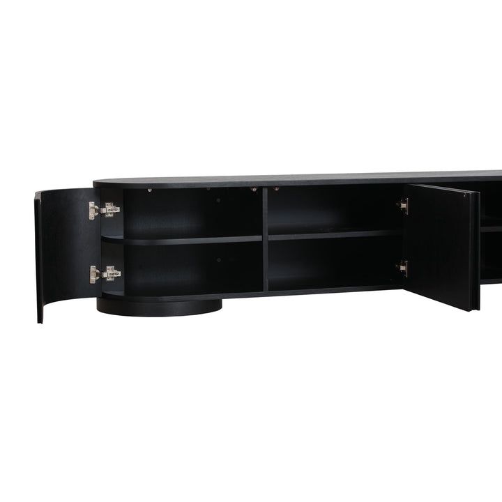 Crescent 2.2m TV Entertainment Unit Black