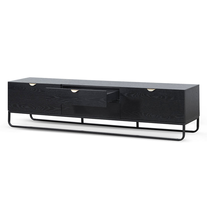 Zenith 2m Wooden TV Entertainment Unit - Black