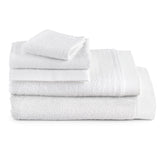 Chevron Bamboo Cotton Hand Towels - White