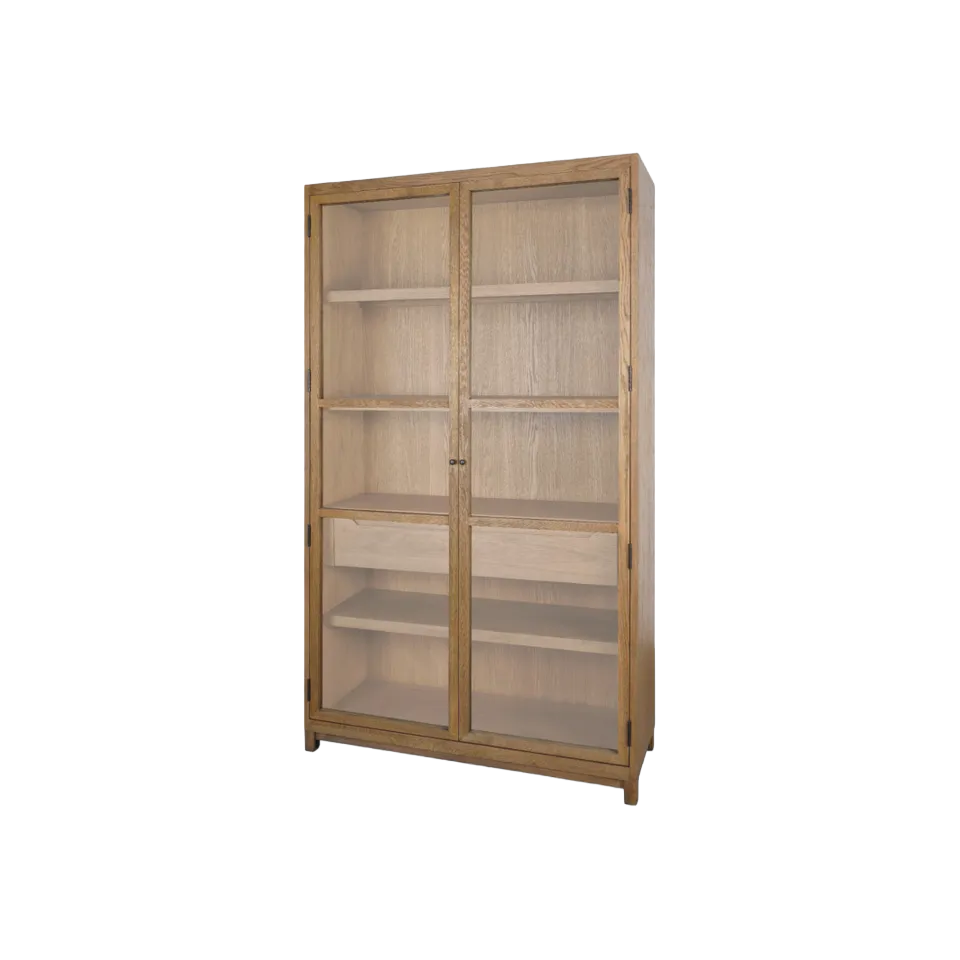Baxter Glass and Oak Cabinet Natural