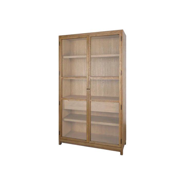 Baxter Glass and Oak Cabinet Natural