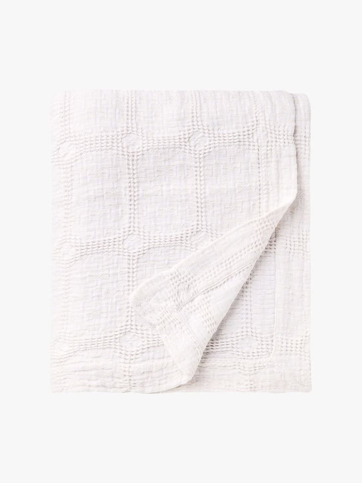 Sofia Nougat Pure Cotton Bedcover