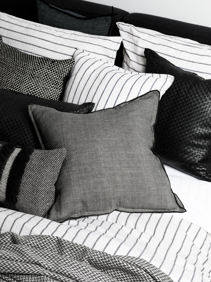 Loft Graphite Linen & Cotton Duvet Cover Set