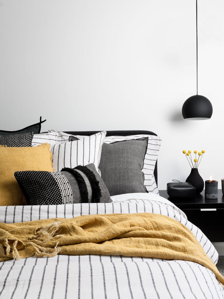 Loft Graphite Linen & Cotton Duvet Cover Set