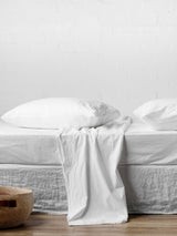 Nordic White Portuguese Cotton Sheet Set