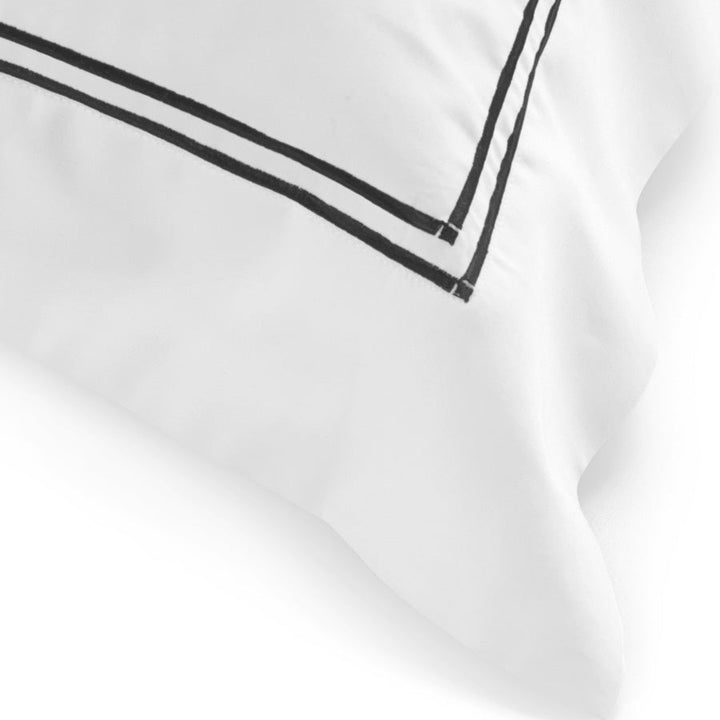 Classique ebony stitch King pillowcases, view 3