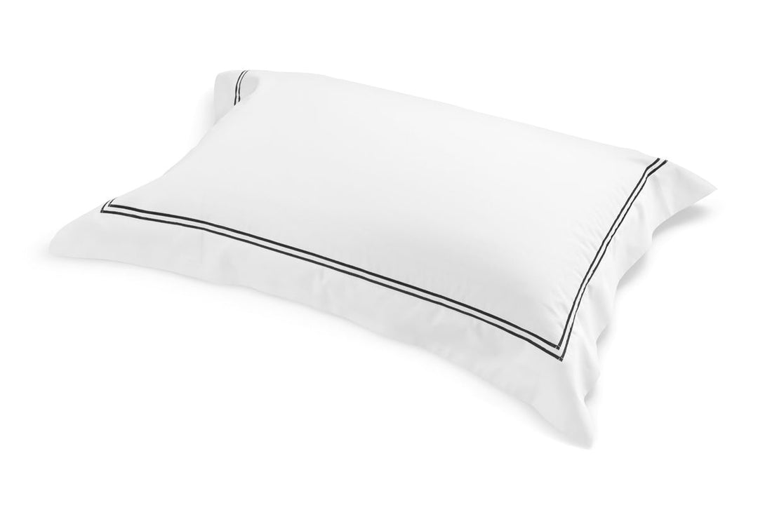 Classique ebony stitch King pillowcases, view 4