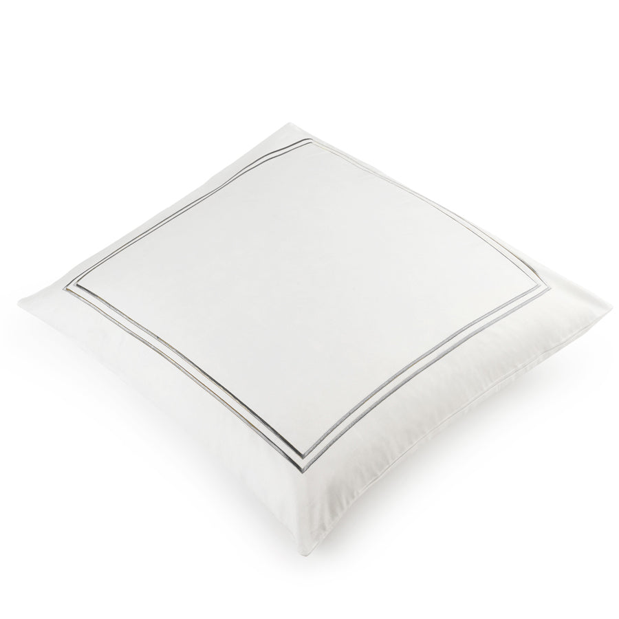 Classique grey stitch European pillowcase, view 3