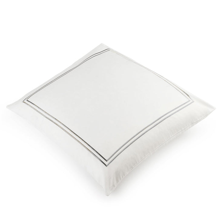 Classique grey stitch European pillowcase, view 3