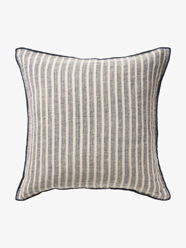 Ava Indigo Stripe Pure Linen Cushion