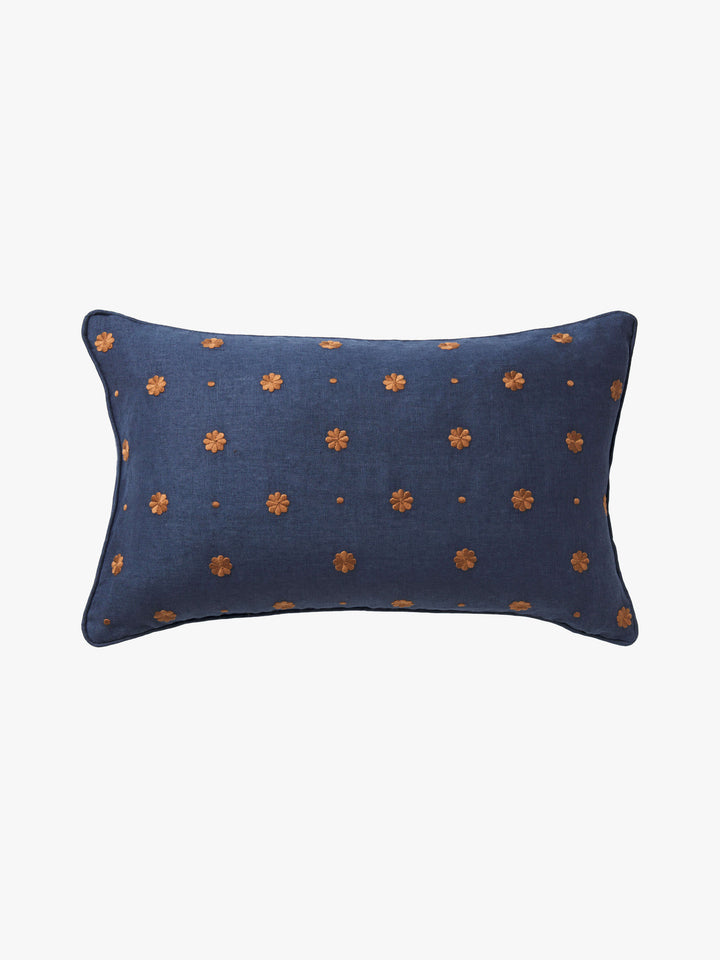 Bonita Indigo Pure Linen Cushion