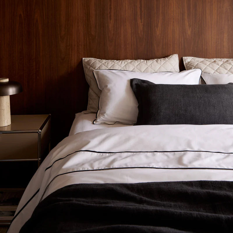 Burton Heavy Linen Liquorice Throw