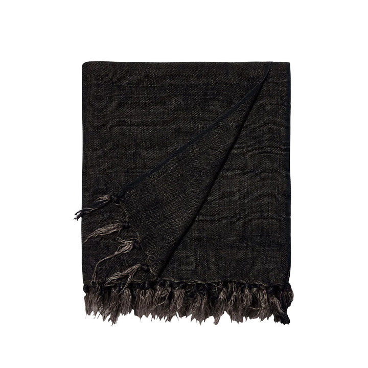 Burton Heavy Linen Liquorice Throw