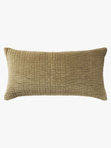 Cino Khaki Cotton Velvet Lumbar Cushion