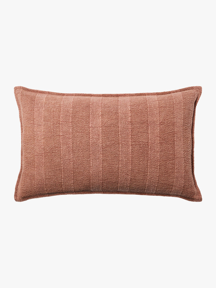 Elio Baked Clay Pure Cotton Rectangle Cushion