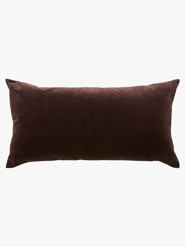 Etro Chocolate Lumbar Velvet Cushion