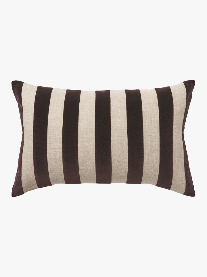 Etro Chocolate Stripe Velvet Cushion