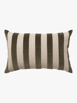Etro Olive Stripe Velvet Cushion